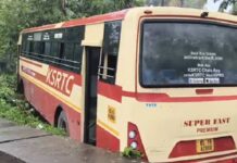 തിരുവനന്തപുരം ആറ്റിങ്ങലില് കെഎസ്ആര്ടിസി ബസ് അപകടത്തില്പ്പെട്ടു